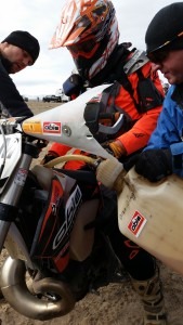 A Man getting ready for the race